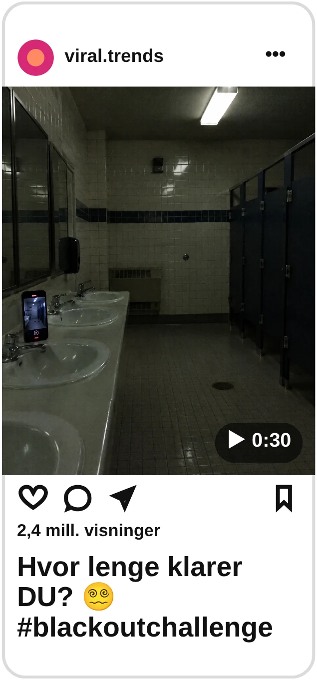 viral.trends: Hvor lenge klarer DU? #blackoutchallenge
