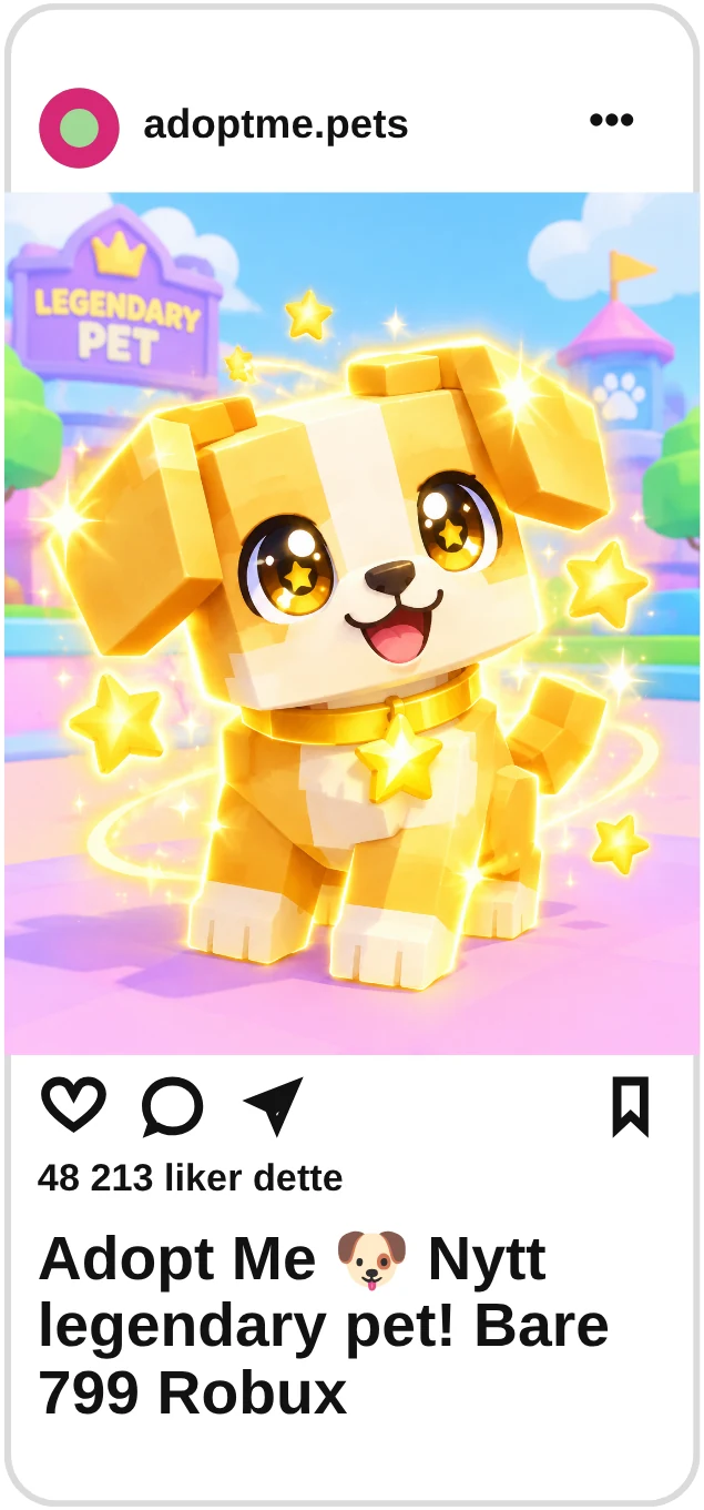 adoptme.pets: Adopt Me. Nytt legendary pet! Bare 799 Robux